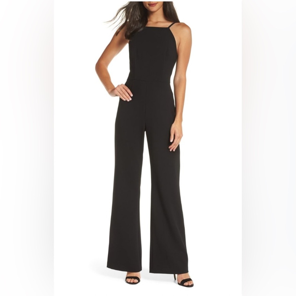 French Connection Square Neck Wide Leg Jumpsuit